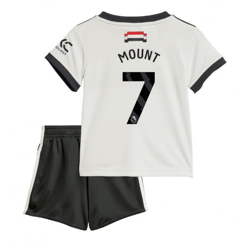 Dětský fotbalový dres Manchester United Mason Mount #7 2024-25 Třetí Krátký Rukáv (+ trenýrky)